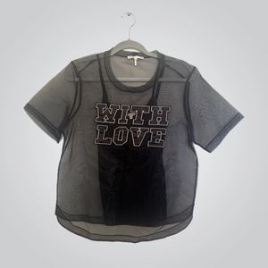 MAJE SIZE M (2) see-through Top with inner tank top
